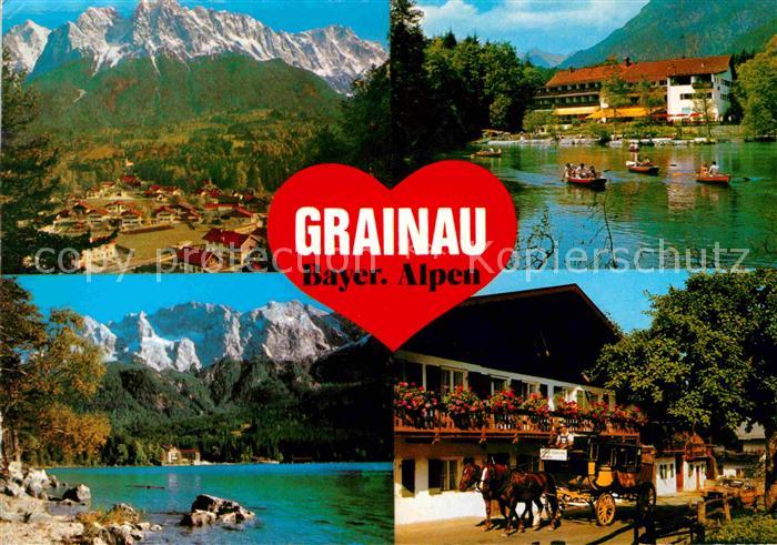 Grainau mit Waxensteine Zugspitze Badersee Eibsee Postkutsche
