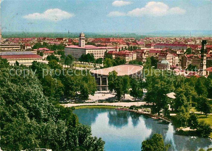 Karlsruhe Baden Panorama mit Schwarzwaldhalle