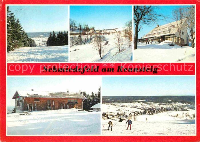 Schmiedefeld Rennsteig Teilansichten Bahnhof FDGB Erholungsheim DSF Liftbaude