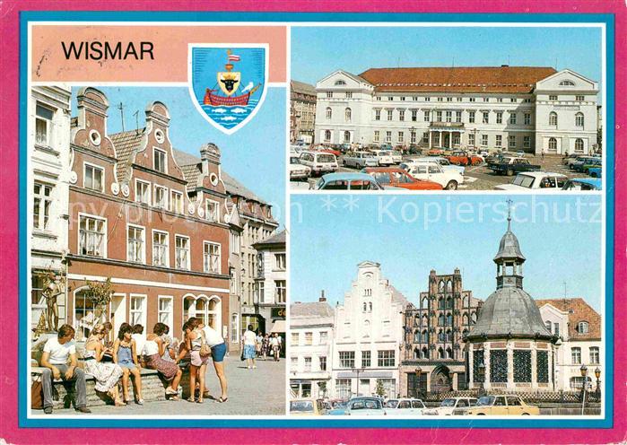 Wismar Mecklenburg Markt Rathaus Wasserkunst Alter Schwede