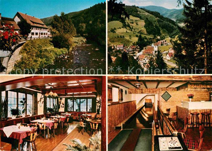 Oberwolfach Gasthof Pension Hirschen Gastraum Kegelbahn