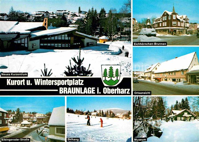 Braunlage Harz Neues Kurzentrum Eichhoernchen Brunnen Ortsansicht Elbingeroder S