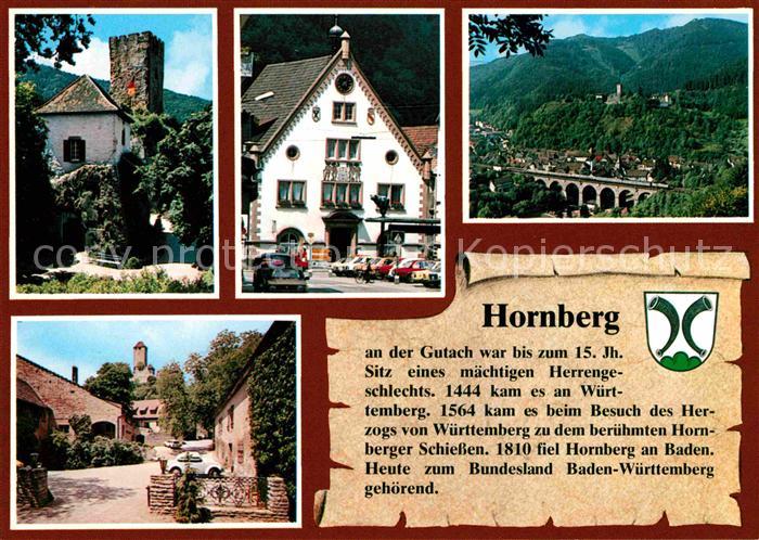 Hornberg Schwarzwald Burg Gasthaus Viadukt Dorfmotiv