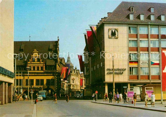 LEIPZIG Sachsen Blick in die Grimmaische Strasse Messestadt