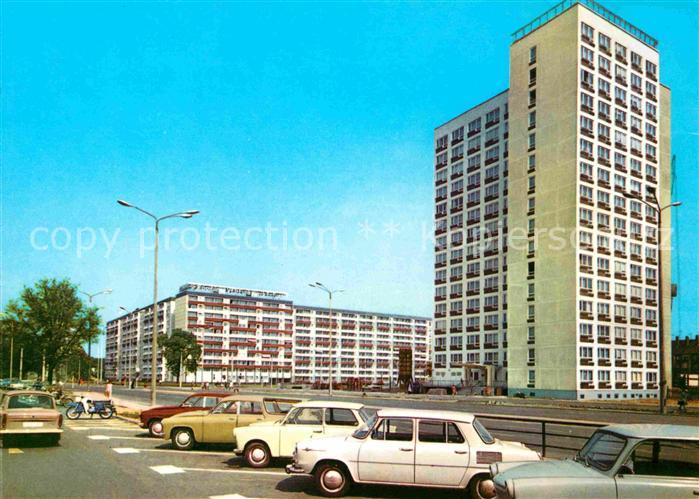 ERFURT  CITY Wohnblocks und Hochhaeuser am Juri Gagarin Ring