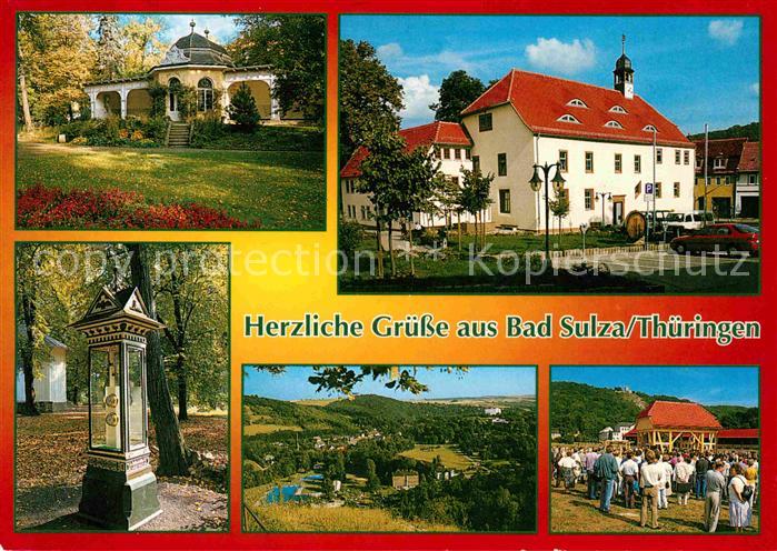 Bad Sulza Trinkhalle Kurpark Wetterhaeuschen Rathaus Stadtansicht Thueringer Wei
