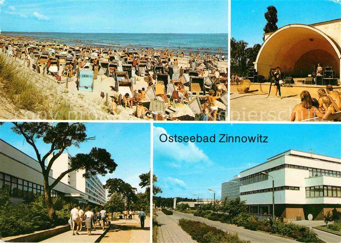Zinnowitz Ostseebad Strand Konzertpavillon Erholungsheim der IG Wismut Roter Okt