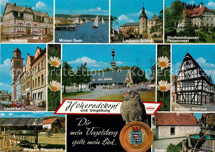 Hoherodskopf und Umgebung Fachwerkhaeuser Schloss Wildpark See Vogelsberg