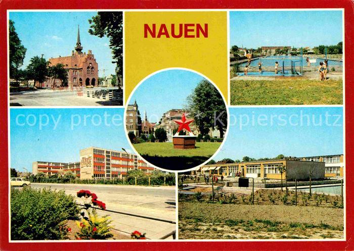 Nauen Havelland Rathaus Freibad Wilhelm Pieck Oberschule Sowjetisches Ehrenmal K