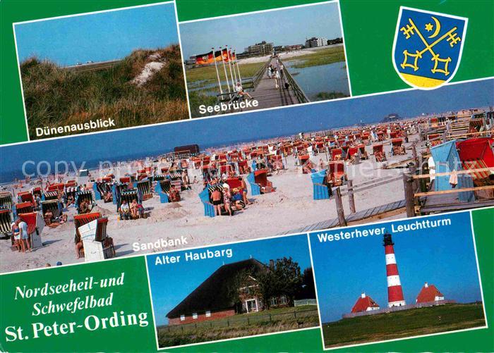 St Peter-Ording Duenen Seebruecke Sandbank Strand Alter Haubarg Westerhever Leuc