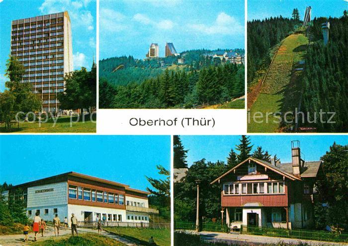 Oberhof Thueringen FDGB Erholungsheim Rennsteig Interhotel Panorama Schanze HO G