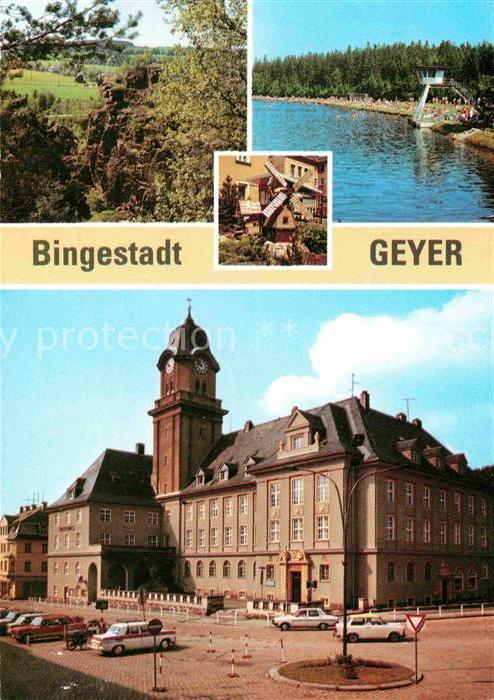 Geyer Binge Geyerscher Teich Miniaturen August Bebel Strasse Rathaus