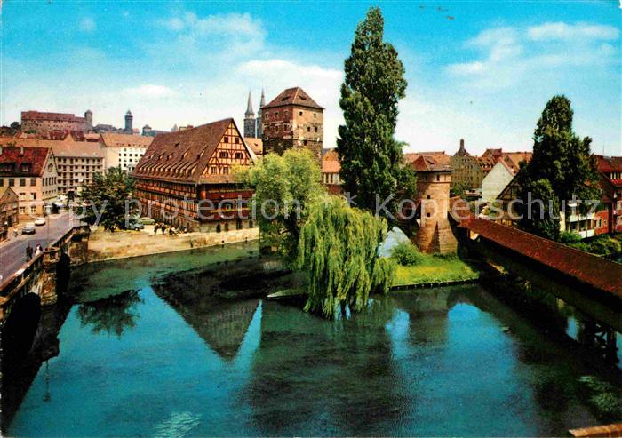 NueRNBERG  CITY Blick auf die Burg Weinstadl Henkersteg