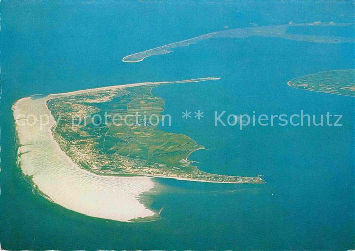 Insel Amrum Luftaufnahme aus 3500 m Hoehe Insel Sylt Insel Foehr
