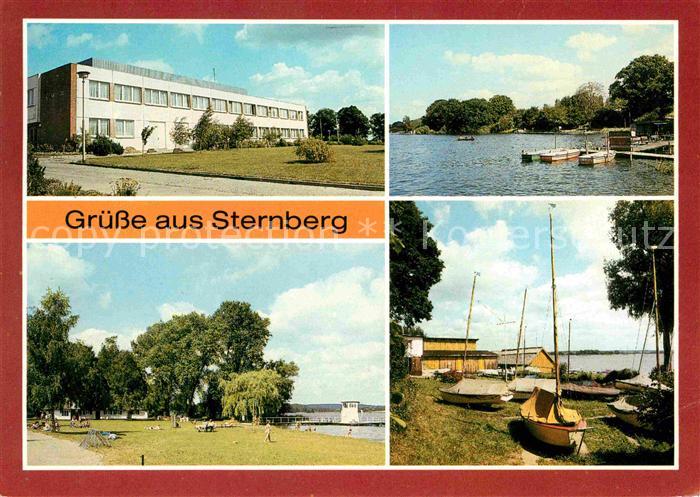 Sternberg Mecklenburg Kreiskulturhaus Lockower See Freibad Bootshaeuser