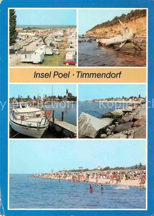 Timmendorf Insel Poel Campingplatz Hafen Motorboot Kueste Strand