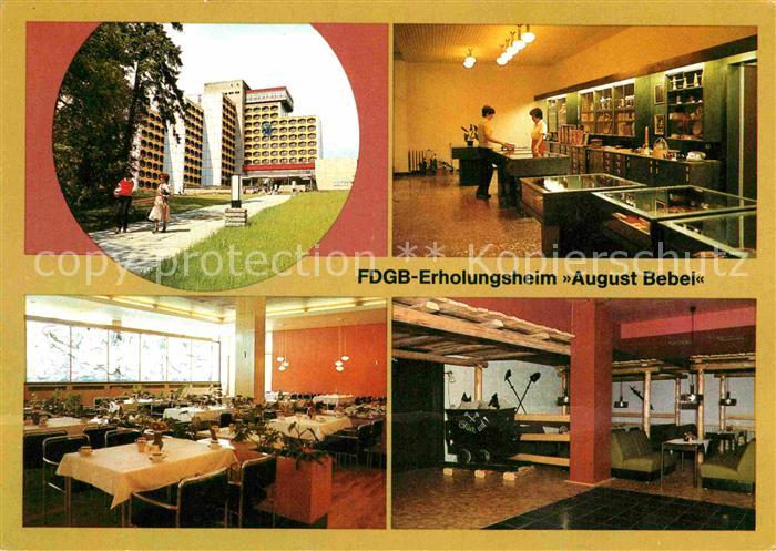 Friedrichroda FDGB Erholungsheim August Bebel Souvenir Basar Restaurant Bar