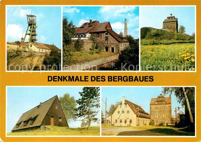 Freiberg Sachsen und Halsbruecke Denkmale des Bergbaues