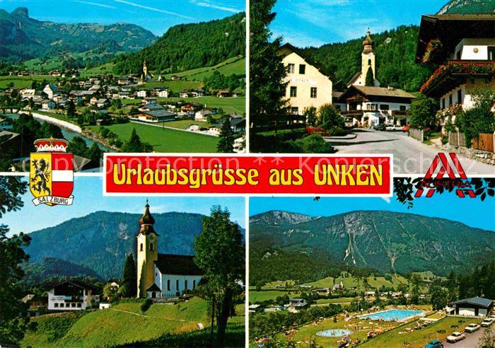 Unken Gesamtansicht Dorfstrasse Kirche Freibad