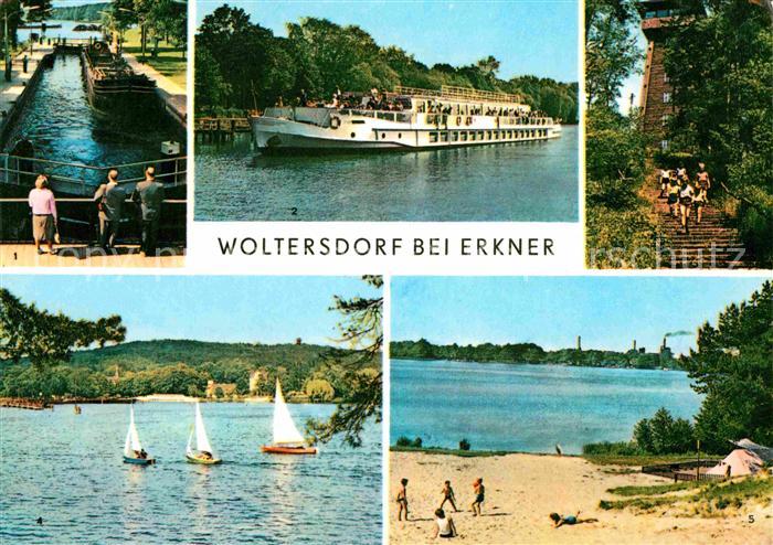 Woltersdorf Erkner Schleuse Luxusschiff Weisse Flotte Aussichtsturm Flakensee Ze