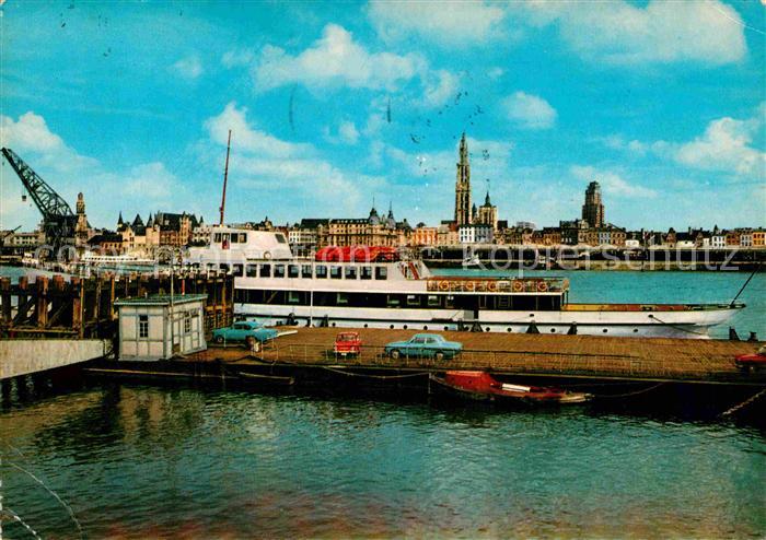 Antwerpen Anvers Zicht vanaf de linkeroever Blick vom linken Ufer