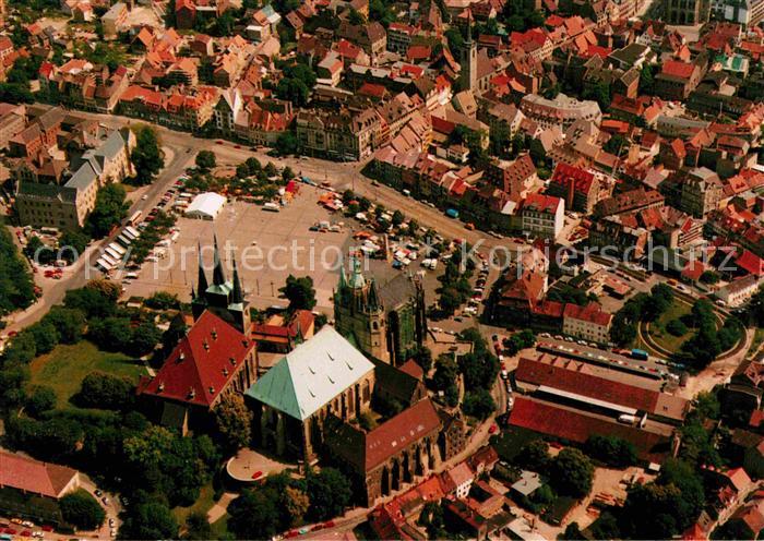 ERFURT  CITY Domplatz Mariendom Pfarrkirche St Seven Fliegeraufnahme