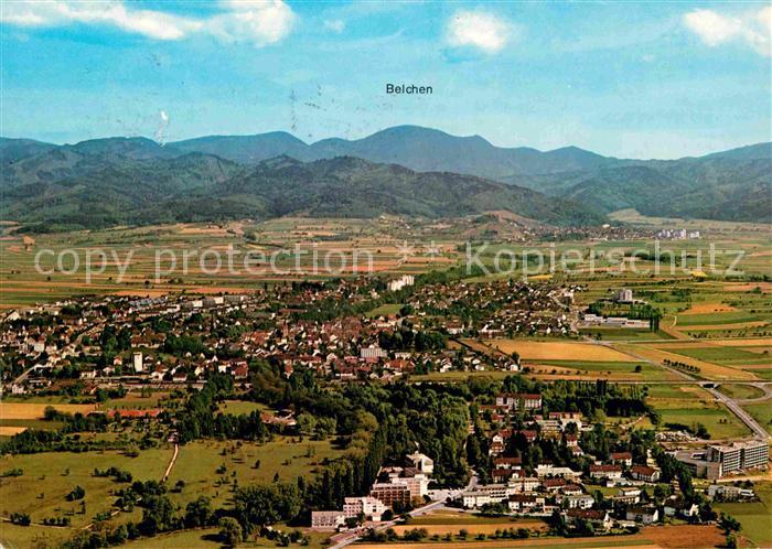 Bad Krozingen mit Blick zum Belchen Schwarzwald Fliegeraufnahme