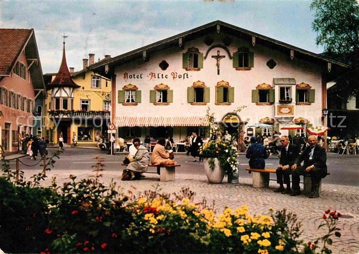 OBERAMMERGAU Bayern Dorfplatz Hotel Restaurant Alte Post