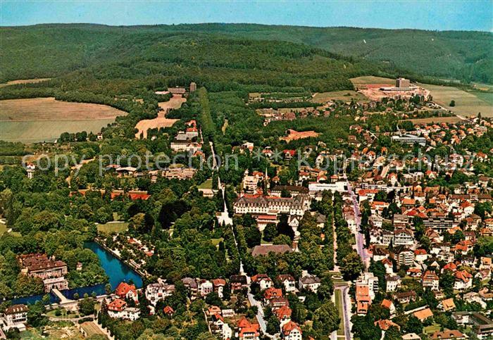 Bad Pyrmont Schloss Allee Kurpark Sanatorium Kurcenter Fliegeraufnahme