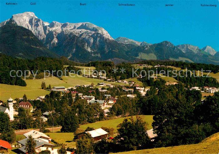 Bischofswiesen Gesamtansicht mit Alpenpanorama