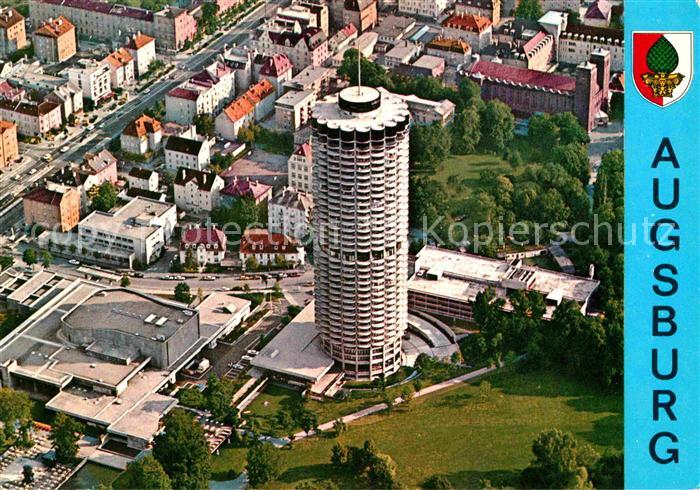 Augsburg Hotelturm Holiday Inn Fliegeraufnahme