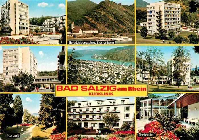 Bad Salzig Kurklinik Kurpark Trinkhalle Burg Liebenstein Sterenberg am Rhein