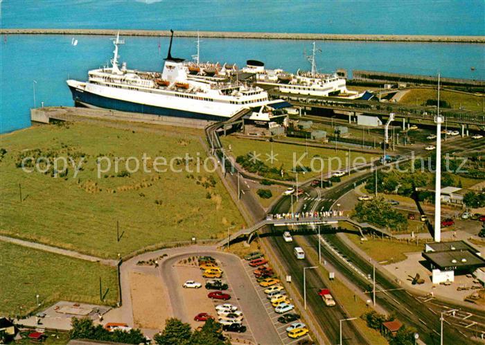 Puttgarden Fliegeraufnahme Faehrbahnhof