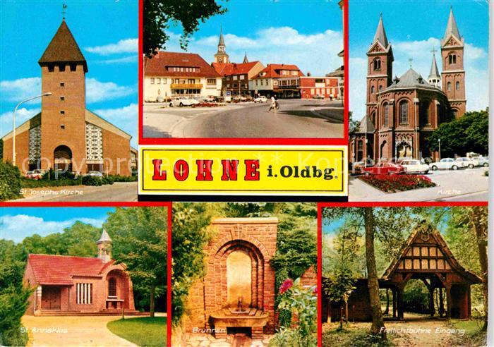 Lohne Kirche Brunnen Freilichtbuehne Sankt Josephskirche  Sankt Annaklus