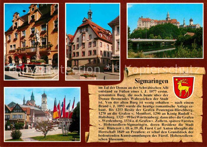 Sigmaringen Rathaus Fidelishaus Schloss Donaubruecke