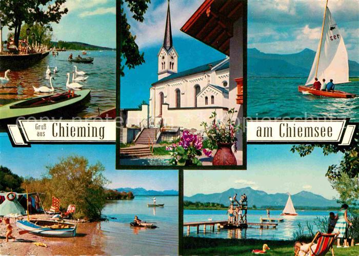 Chieming Chiemsee Kirche Campingplatz Strandbad