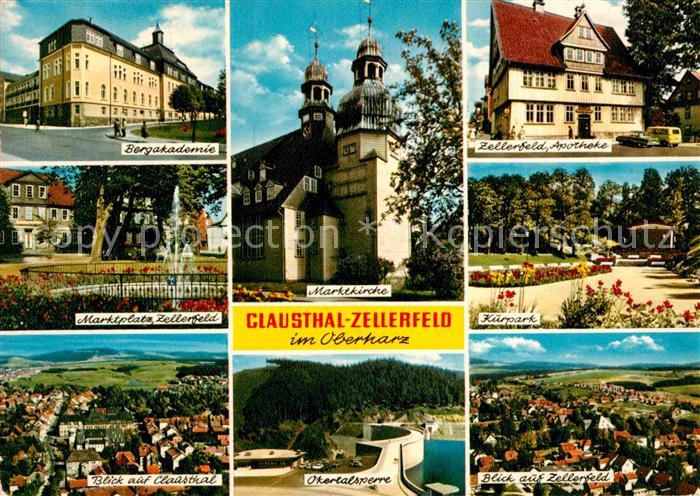 Clausthal-Zellerfeld Goslar Niedersachsen Kurpark Bergakademie Marktplatz