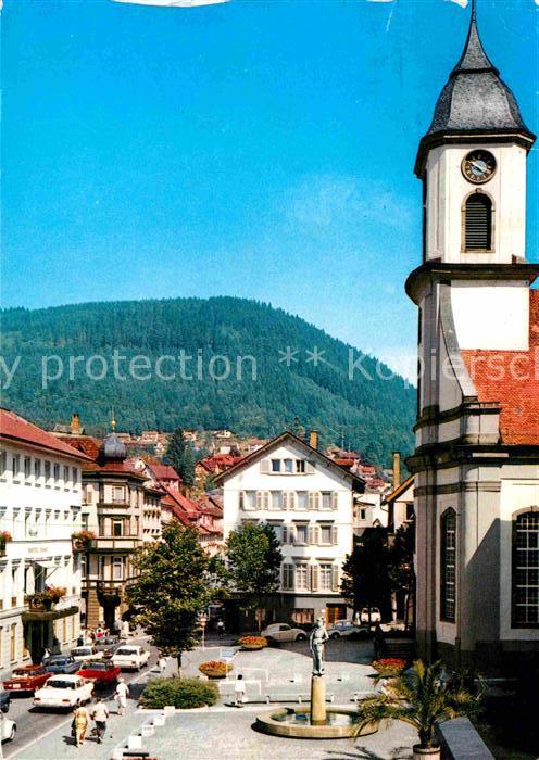 Wildbad Schwarzwald Kurplatz evangelische Stadtkirche