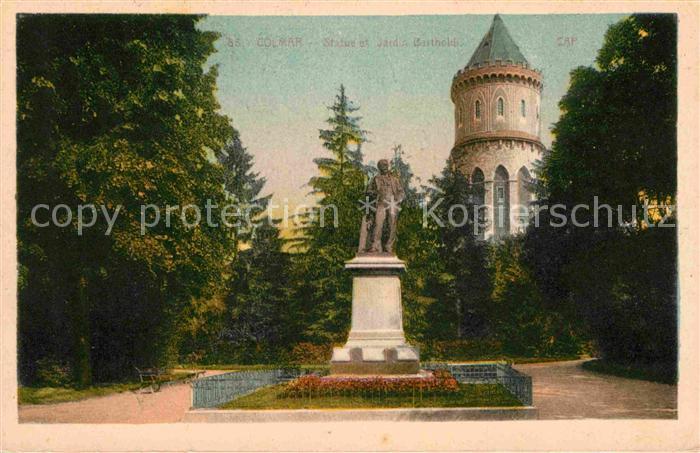 Colmar Haut Rhin Elsass Statue e jardin Bartholdi