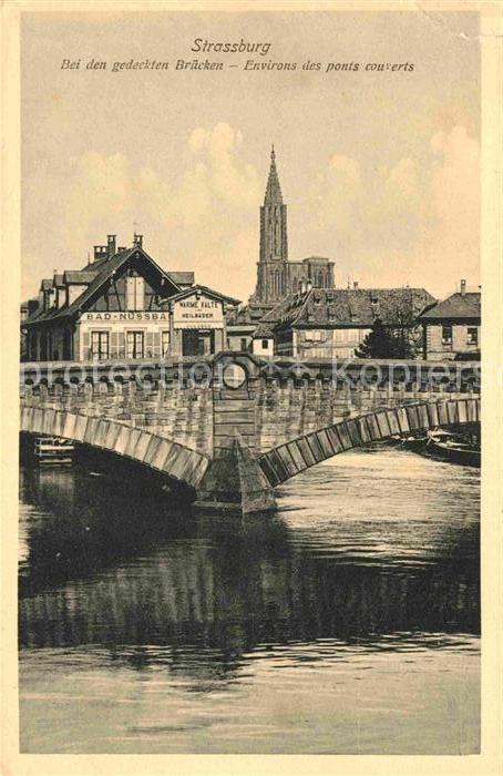 Strasbourg Alsace gedeckte Bruecken