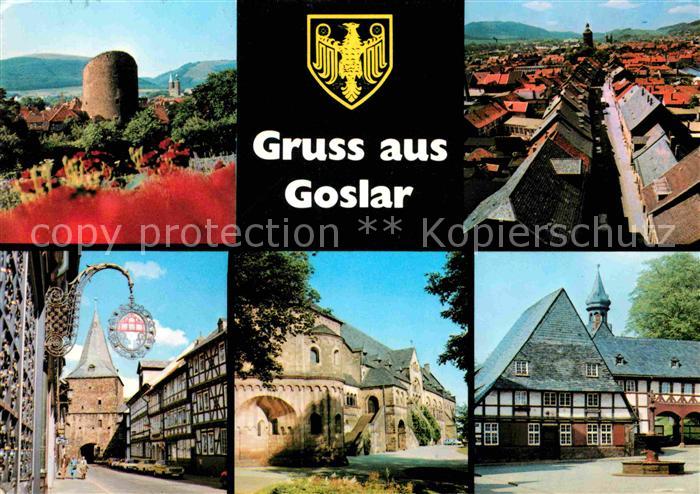 GOSLAR Harz Niedersachsen Blick vom Georgenberg Breites-Tor Kaiserpfalz Frankenb