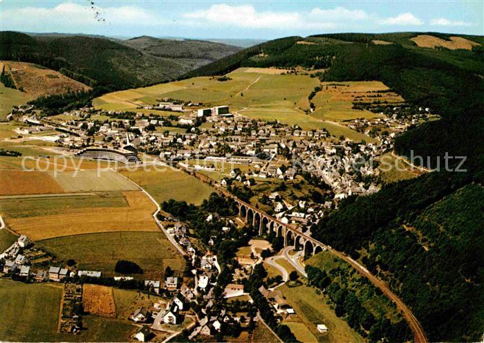 Willingen Sauerland Fliegeraufnahme mit Viadukt