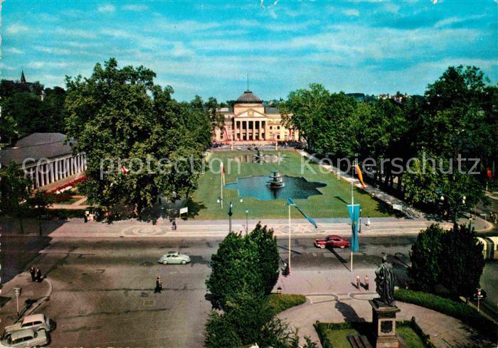 Wiesbaden Kaiser Friedrichplatz mit Kurhaus