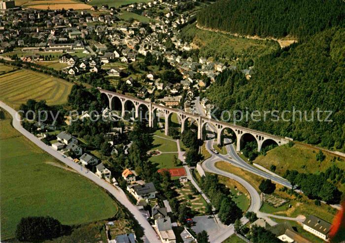 Willingen Sauerland Fliegeraufnahme mit Viadukt