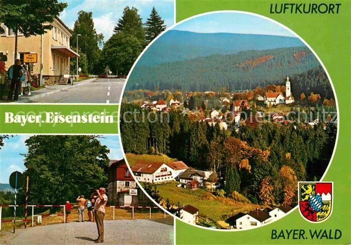 Bayerisch Eisenstein Fliegeraufnahme Strassenpartie Tschechischer-Grenzuebergang