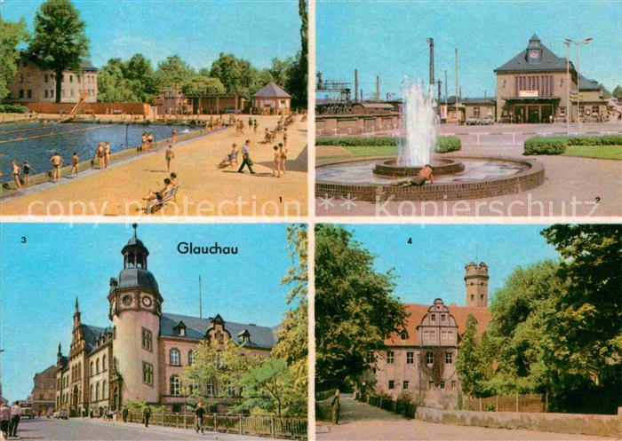Glauchau Sommerbad Bahnhof Schloss-Vorderglauchau
