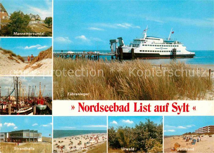 List Sylt Mannemorsumtal Duenen Hafen Strandhalle Straende Faehranleger