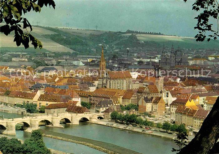 WueRZBURG Bayern Blick von der Feste Marienberg