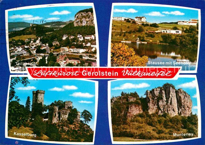 Gerolstein Rheinland-Pfalz Vulkaneifel Munterley Stausee mit Seehotel Kasselburg