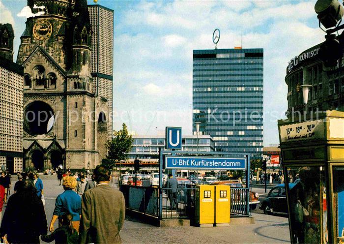 BERLIN  CITY Kurfuerstendamm Gedaechtniskirche mit Europa Center